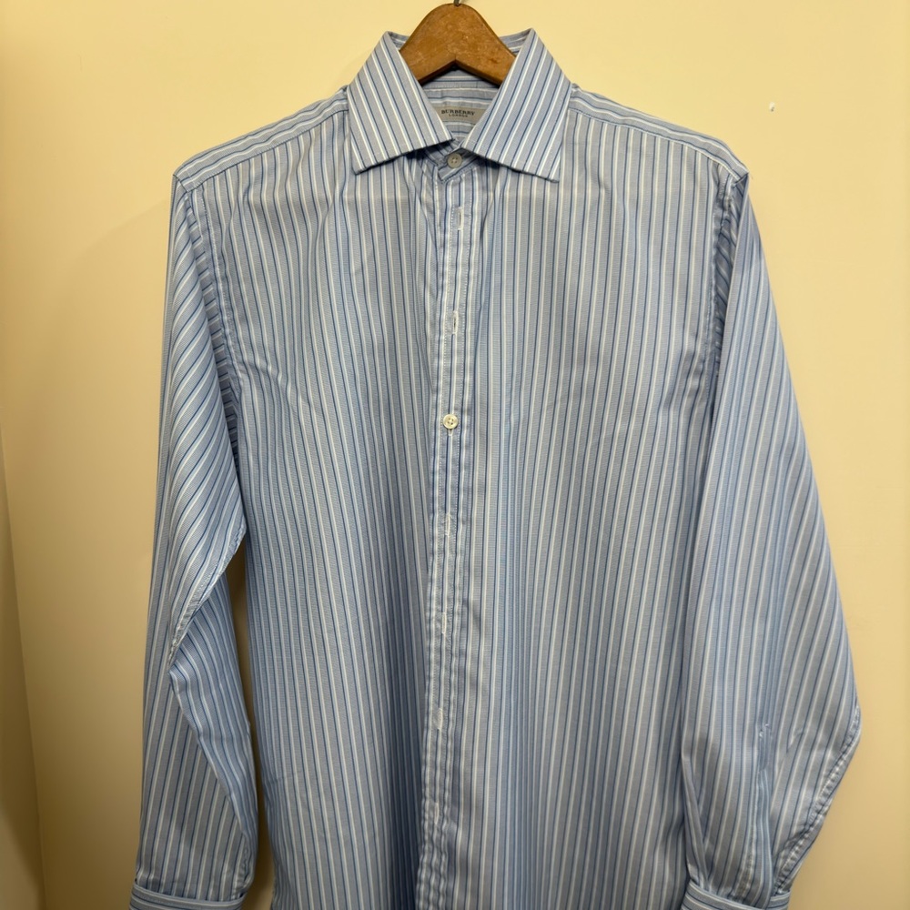 Burberry London Made in UK 15.5x39 Dress Shirt 100% Cotton
